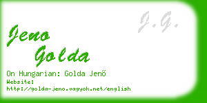 jeno golda business card